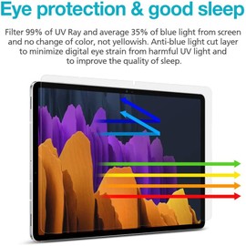 Diacube [1+1 Pack] Galaxy Tab S9 Ultra/S8 Ultra 14.6, Paperfeel Screen Protector 1pc + Anti Glare Protector 1pc, Matte Anti Glare Anti Fingerprint Film with Blue Light Cut Filter, Compatible with S
