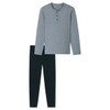 Schiesser Men's Long Pyjamas with Button Placket - Nightwear Set,