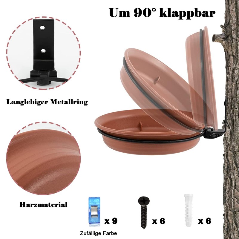 Grantop Set of 3 Bird Feeders and Bird Bath Set,