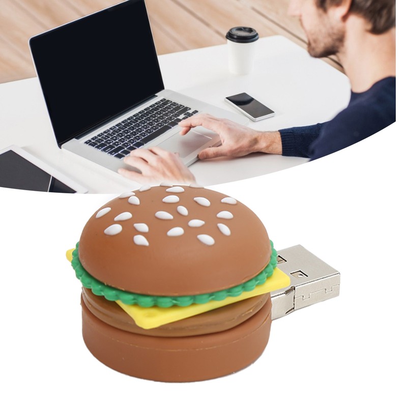USB 2.0 Flash Drive Hamburger Shape Memory Stick 3D Cartoon