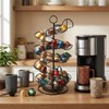 QUTREY Black Metal Egg Skelter with Storage Basket, Spiral Design
