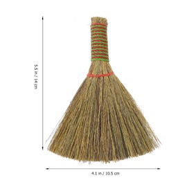 Baluue 2pcs Kitchen Cleaning Broom Straw Broom Cleaning Brooms Hand-Made Broom Desktop Broom Mini Brooms Desk Dust Broom Household Brooms Small Whisk Broom Desk Cleaning Brush Home Brooms