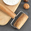 WELANGBN Small Rolling Pin, Wooden Dough Roller, Non-Stick Pizza Roller,