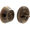 Cerrojo Tubular Doble Acabado Latón Antiguo 14ce Lock Color Dorado oscuro