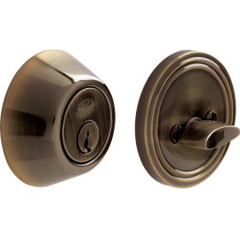 Cerrojo Tubular Doble Acabado Latón Antiguo 14ce Lock Color Dorado oscuro