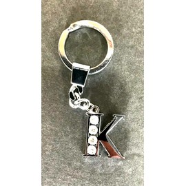 Sometheme Special Rhinestone Studded Small Alphabet Initial K Letter Keychain Key Bag Charm #100