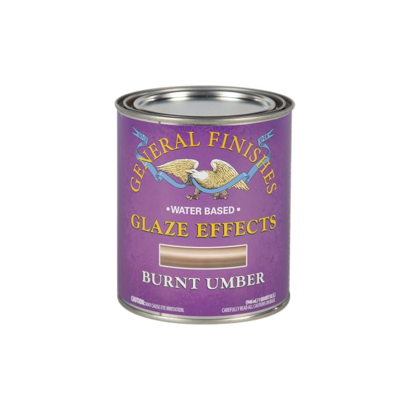 General Finishes Water Based Glaze Effects, 1 Quart, Burnt Umber