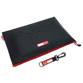 Rough Enough Large Document Pouch File Folder Organizer Bag A4 Letter Size with Zipper in Waterproof Plastic