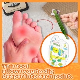 ONEPEACE Reflexology Socks with Tools - Acupressure Socks for Precise Trigger Point Massage, Complete with Reflexology Chart and Massage Tool (Jade Green, Men)