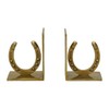 Huntley Horse Shoe Bookends, Pair, Brass Antique Finish