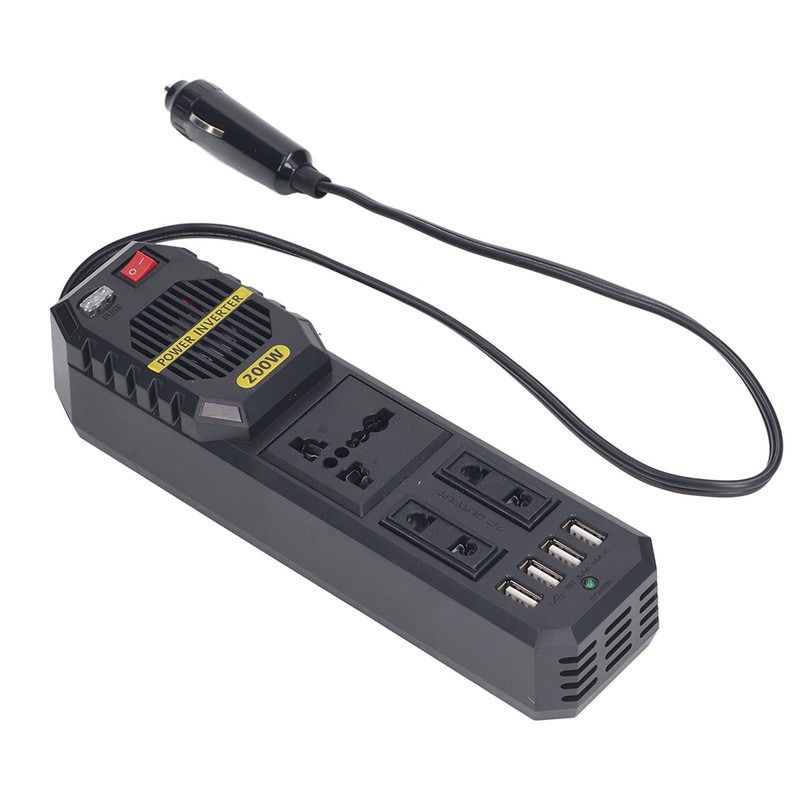 Car Power Inverter 200W DC 12V to AC for Vehicles