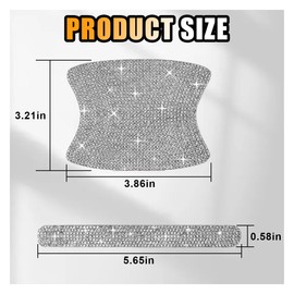 JOYCOURT 10PCS Bling Car Door Handle Anti-Scratch Sticker, White