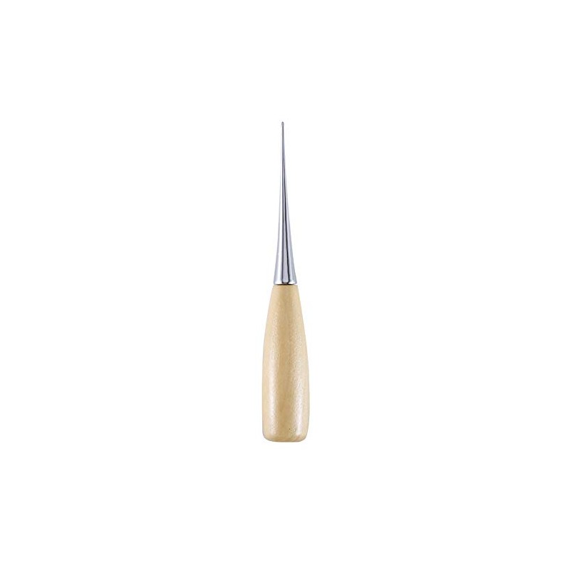 Handmade Wooden Handle Awl - Metal Slotting Tool - Pointed