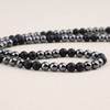 GAVU Men's Simple Crystal Necklace, Stone, Hematite mats onyx Hematite