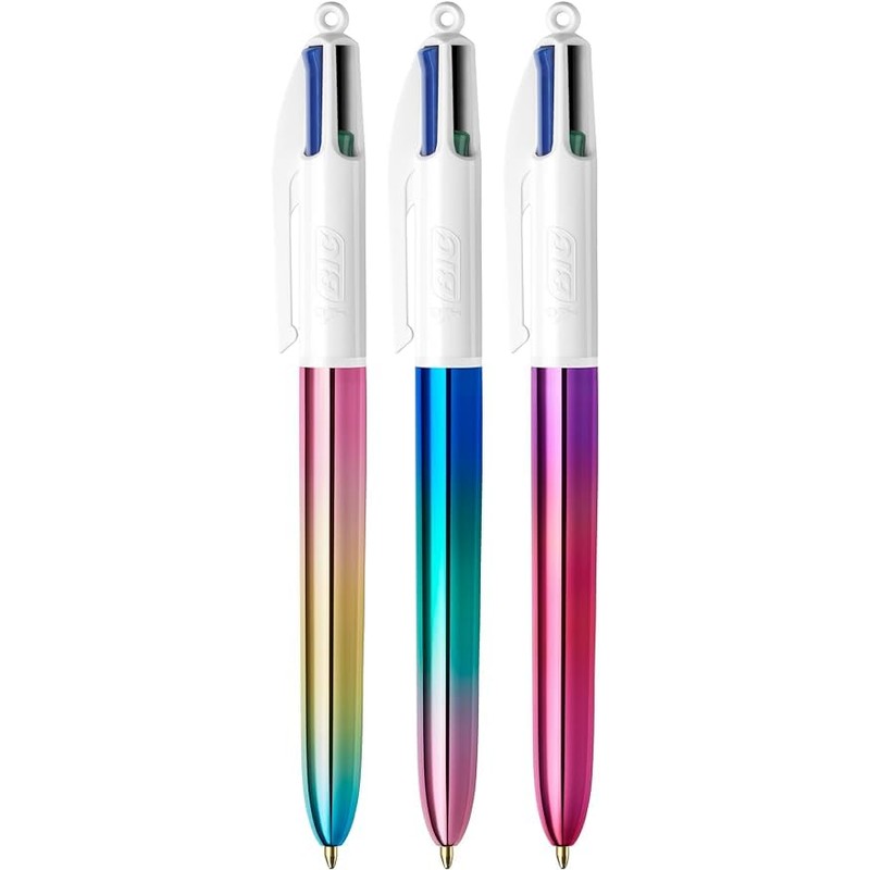 BIC 4 Colours Gradient Ball Pens x3
