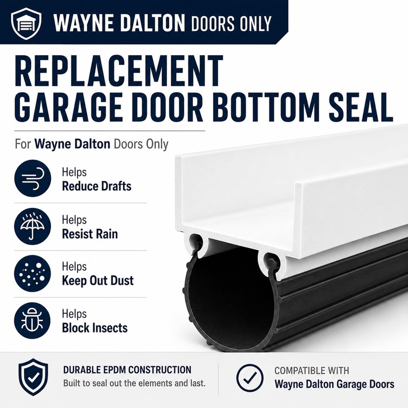 Garage Door Bottom Seal for Wayne Dalton 154448, 3-1/4" Wide,
