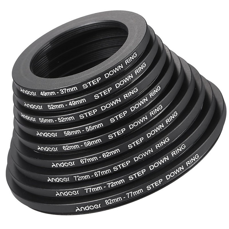 Andoer® 18pcs Step Up/Step Down Lens Filter 37 49 52
