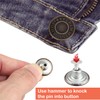 Trimming Shop Jeans Button Hammer on 20mm Brass Tack Fasteners