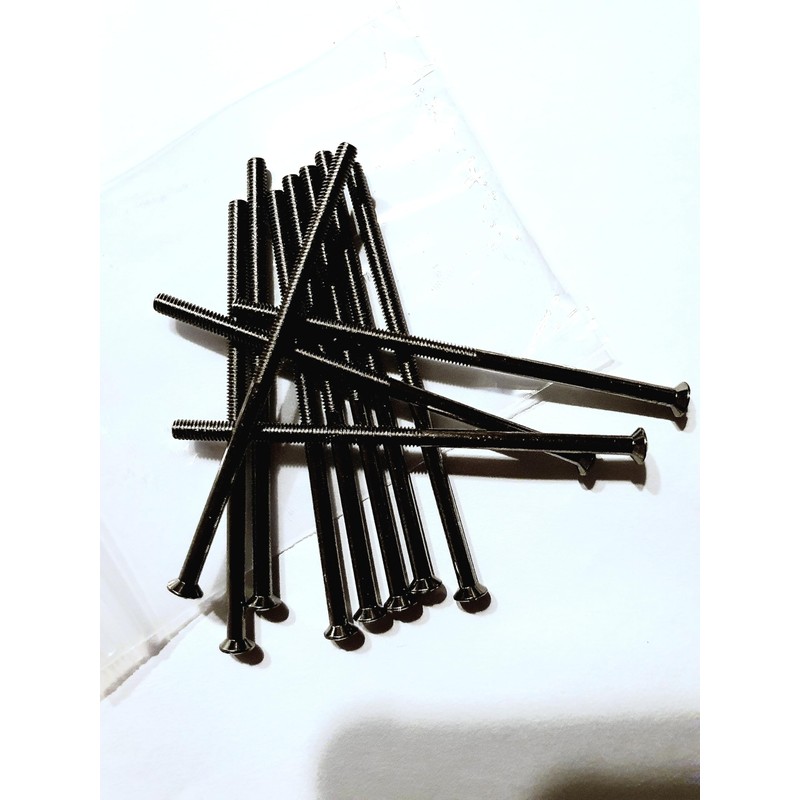 Generic Pack of 10 Electrical Screws 75mm X 3.5mm Black
