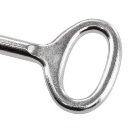 Gedotec Beard Key Cabinet Colourful Beard Key for Furniture Lock Replacement Key Decoration - Paganini | 38 mm | Brass Silver Nickel-Plated | 1 Piece - Design Furniture Key Euro Lock for Drawers