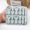 AIBOYA 12 Cavity Spoon Knife Fork Silicone Candy Molds