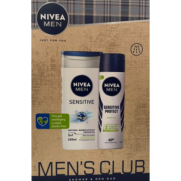 Nivea Men Men's Club Sensitive Shower & Deo Duo Gift