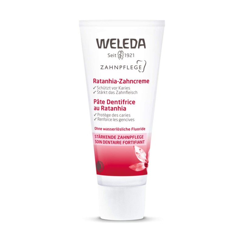 WELEDA Ratanhia Toothpaste, Natural Cosmetics Toothpaste for Gentle and Thorough