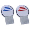  2-Pack Stainless Steel Lice & Nit Combs C Dual-Sided