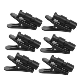 Mikinona 6pcs Headphone Cable Fixing Clip Clip Headphone Wire Fixing Device Cable Cord Clamp Mic Cord Clamp Black Plastic