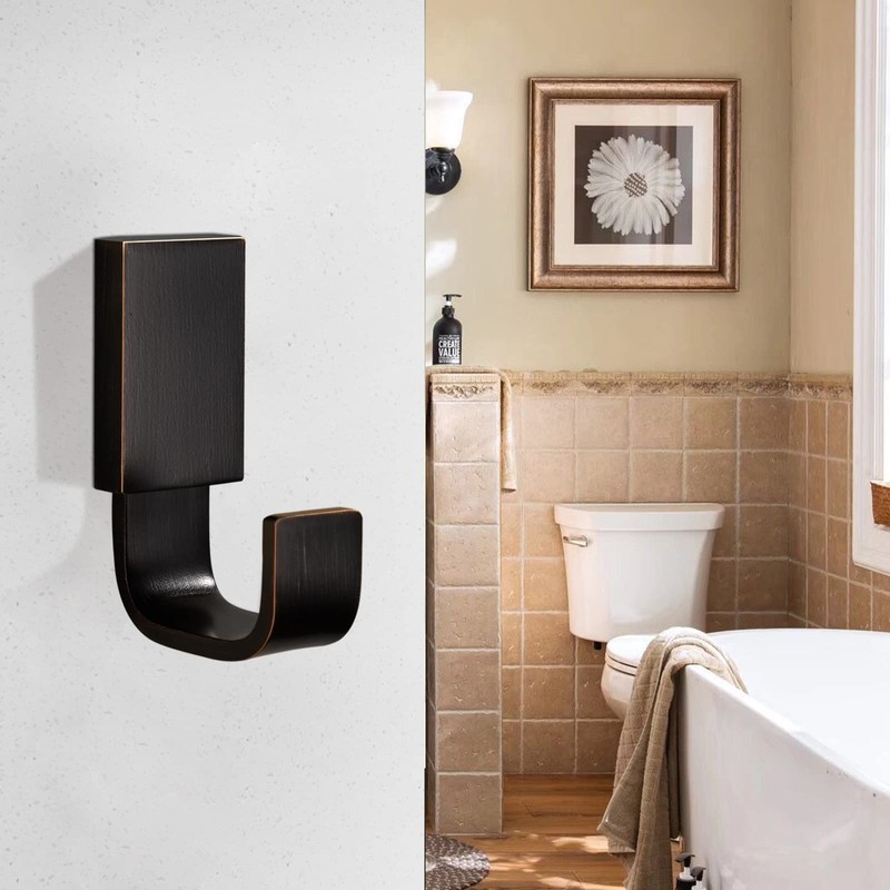BigBig Home Bronze Towel Hooks, Bathroom Robe Hooks Oil Rubbed,