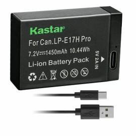 Kastar LP-E17H Pro Battery W/ Type-C for Canon EOS RP Mirrorless Digital Camera