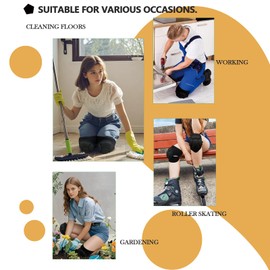 Lalpuria Knee Pads for Women Men Gardening Cleaning Floors Work Kneepads Rodilleras de Trabajo Anti Slip Extra Thick EVA Foam Padding Adjustable Knee Protection Protector Kneeling Workout Dance Work