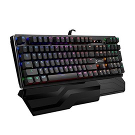 Bloody Gaming B975 Light Strike Optical Gaming Computer Keyboard |Instant Actuation | Spill-Resistant Design | RGB LED Backlit Keyboard | Tactile & Clicky Feedback | Detachable Wrist-Rest