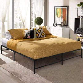 VECELO Metal Bed Frame Platform Premium Steel Solid Sturdy Metal Slat Support/No Box Spring Needed (King Bed Frame), Black