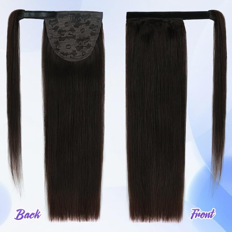 Winsky Coleta De Cabello Humano De 35,5 Cm, 80 G,