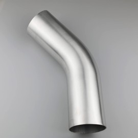 KRD PERFORMANCE 51mm (2") OD, Leg Length 4" (100mm), 45 Degree Bend Elbow 2 Inch 6061 Aluminum Pipe Tube Intercooler Pipe High Class Brushed Treatment Tight Radius Air Intake Tube