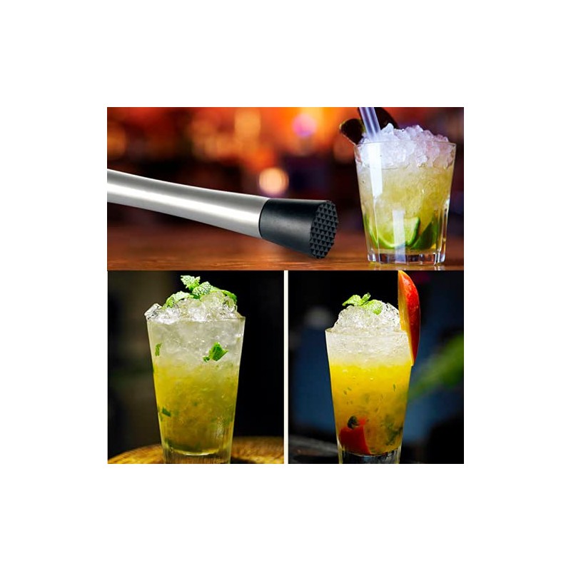 KDDOM 1 Piece Stainless Steel Muddler Mallet for Crushing Ice