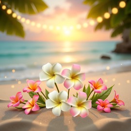 4Pcs White and Pink Hawaiian Frangipani Plumeria Foam Head Flower Clips,Bridal Wedding Party Beach Hair Clip Hair Clips Hair Accessories(7cm)