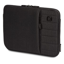 SwissGear Padded Zippered Laptop Sleeve, Micro-Twill Laptop Case with Zippered Front Compartment & Fleece Lining