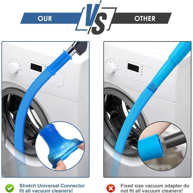 PetOde 2Pcs Dryer Vent Cleaner Kit with Hose Attachment &