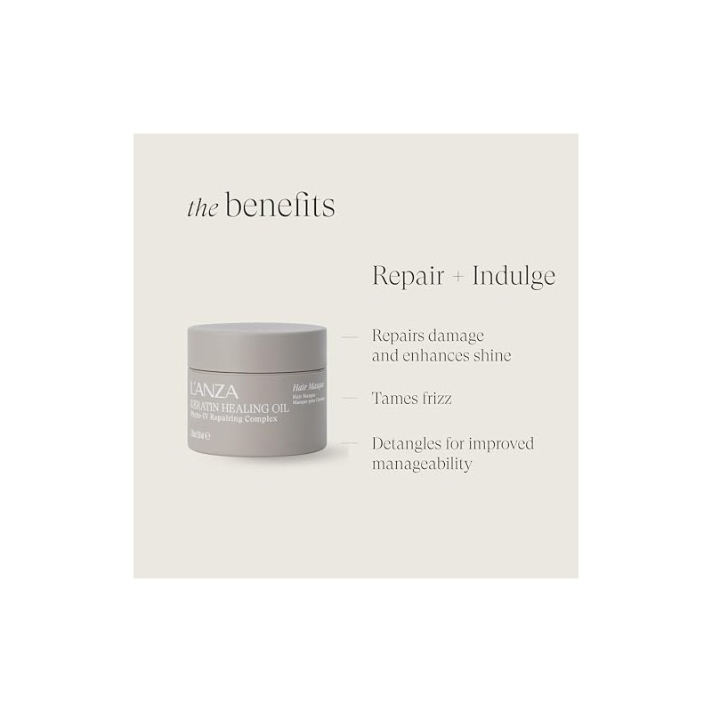 L'ANZA Keratin Healing Oil Intensive Hair Masque, 7.1 oz.