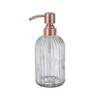 TUTEW Glass Soap Dispensers with Red Copper Pump Head, Hand