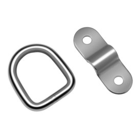 Hysagtek 4 X 304 Stainless Steel D Ring Tie Downs Trailer Anchors Points with Mounting Bracket, for Cargo Trailer Control