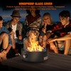 Onlyfire Tabletop Gas Fire Pit with Glass Wind Guard and