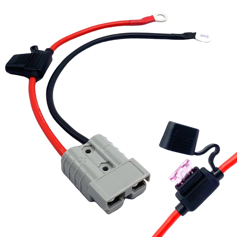 2 Pcs 600V 50Amp Battery Cables Quick Connectors,10 Guage 1.15