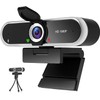 Webcam 1080P with Microphone and Webcam Cover Plug and Play