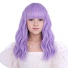 Edivd Kids Light Purple Wig Short Purple Wig with Air