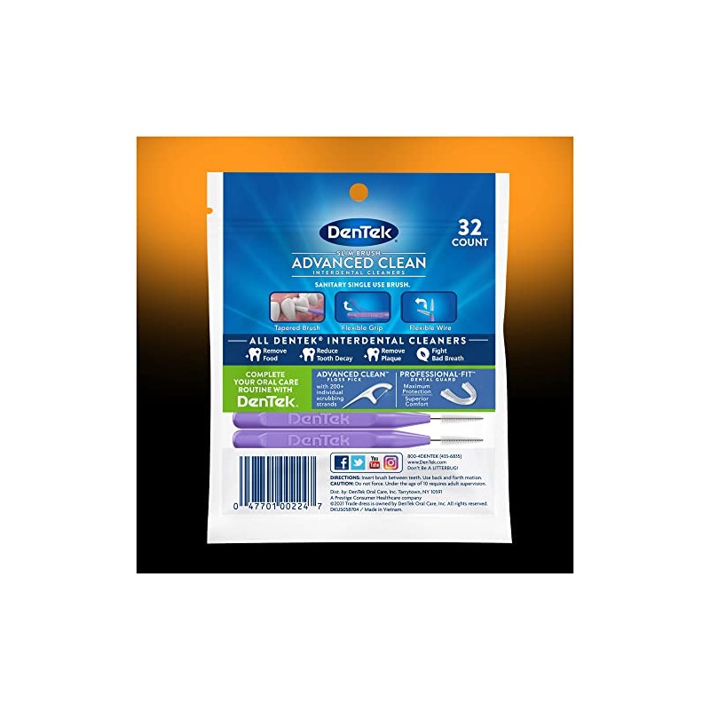 DenTek Slim Brush Interdental Cleaners | Brushes Between Teeth |