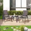 Yaheetech Outdoor Side Table, Small Metal Square Side Table, Easy