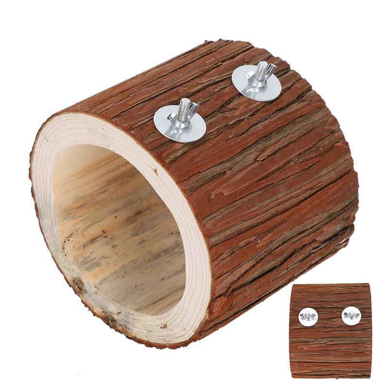 Bird Tree Hole Nest Small Pet Natural Wooden Toy Hideaway
